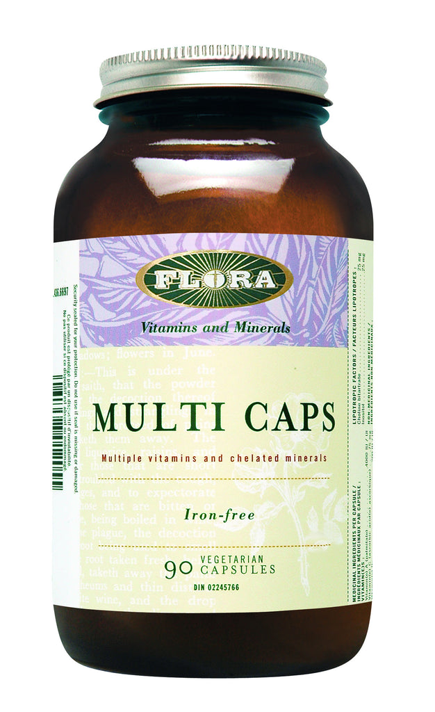 Flora Multivitamin Iron Free Caps|Flora Multivitamines Sans Fer en capsules