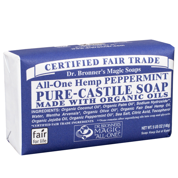 Dr. Bronner's Peppermint Bar Soap 140gr / 5oz