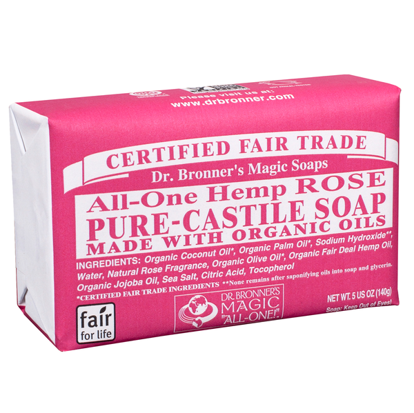 Dr. Bronner's Rose Bar Soap 140g / 5oz