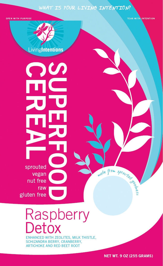 Living Intentions Raspberry Detox - Superfood Cereal  - 255gr / 9oz