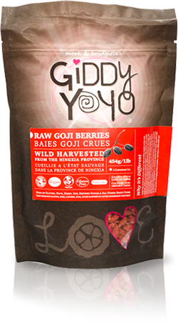 Giddy Yoyo Goji Berries - 454g / 1Lb|Giddy Yoyo Baies de Goji Crues - 454g / 1Lb