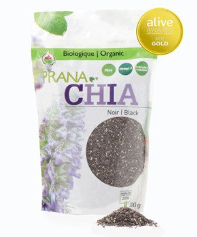 Prana Organic Black Chia Whole Seeds
