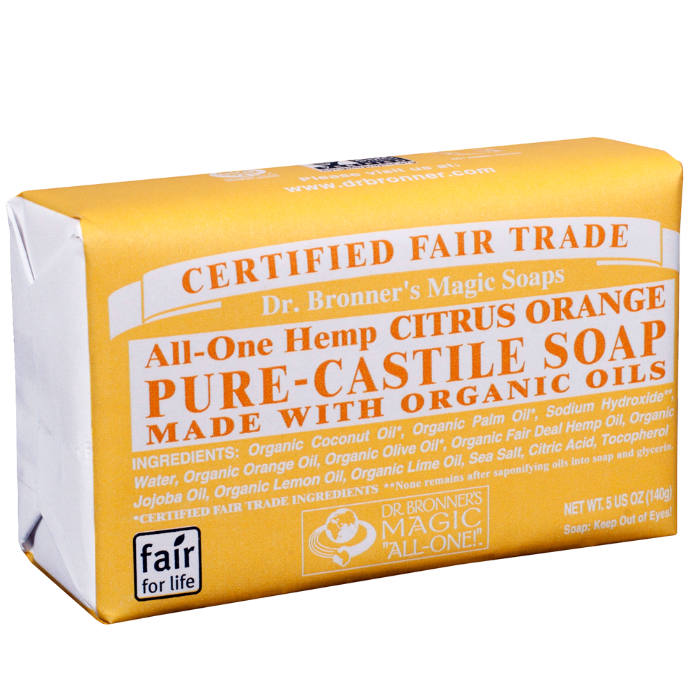 Dr. Bronner's Citrus Orange Bar Soap 140gr / 5oz