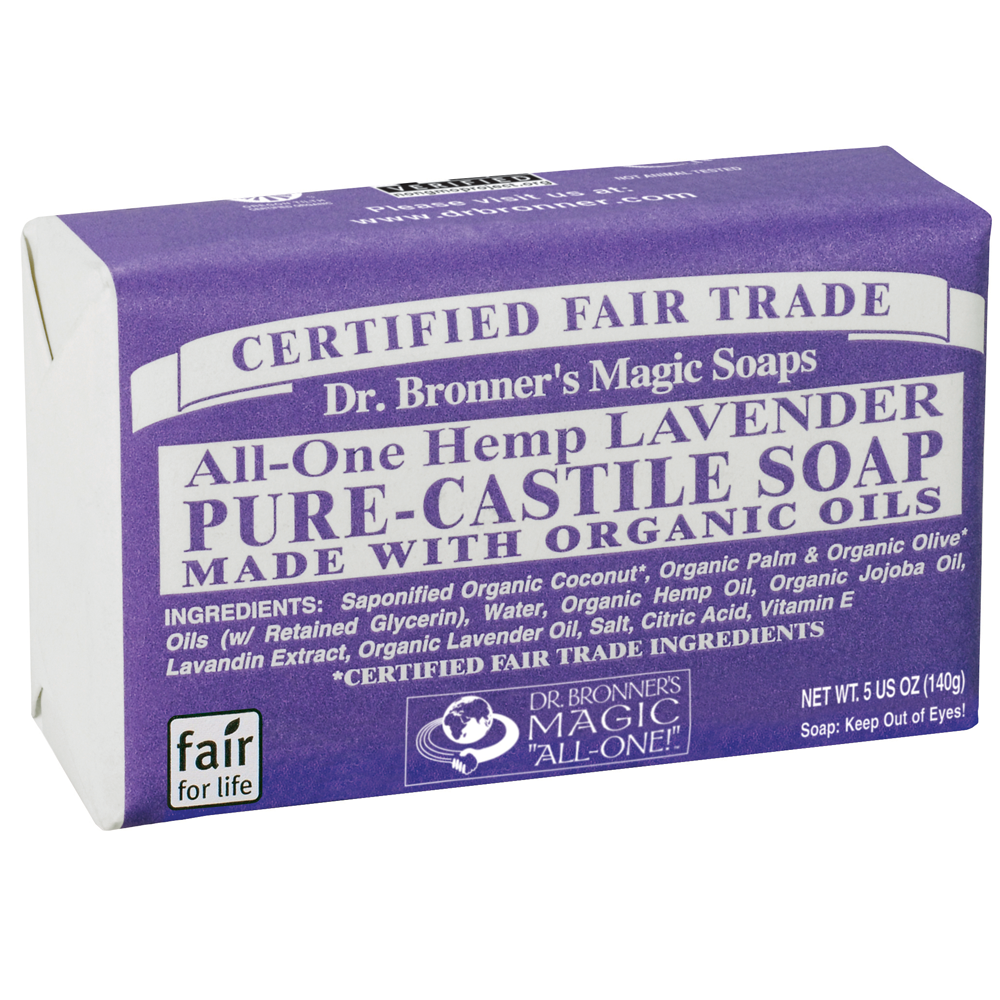 Dr. Bronner's Lavender Bar Soap 140gr / 5oz