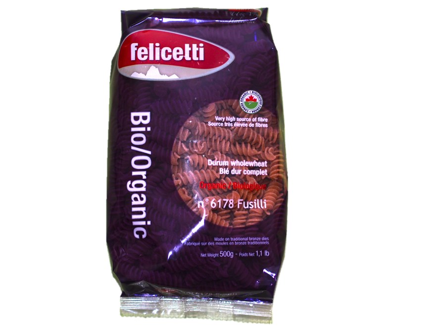Felicetti Fusilli Organic Wholewheat|Felicetti Fusilli Blé dur complet BIO