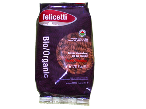 Felicetti Fusilli Organic Wholewheat|Felicetti Fusilli Blé dur complet BIO