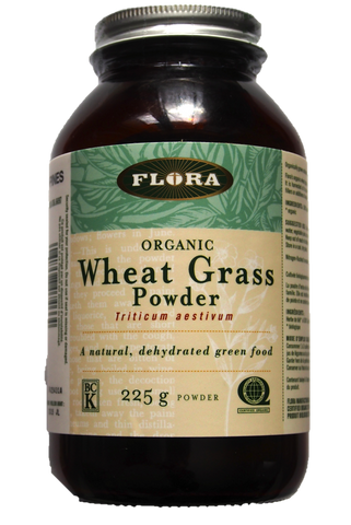 Flora Organic Wheat Grass Powder|Flora Herbe de blé poudre