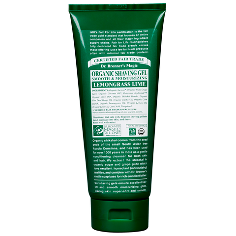 Dr. Bronner's Organic Lemongrass Lime Shaving Gel