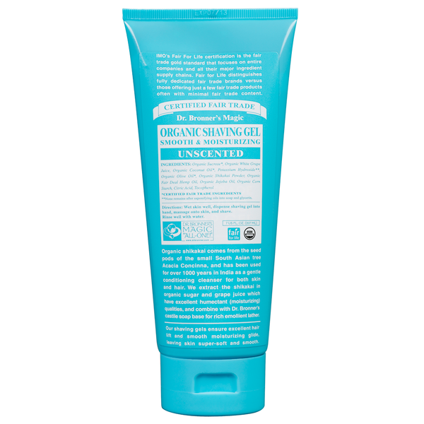 Dr. Bronner's Organic Unscented Shaving Gel